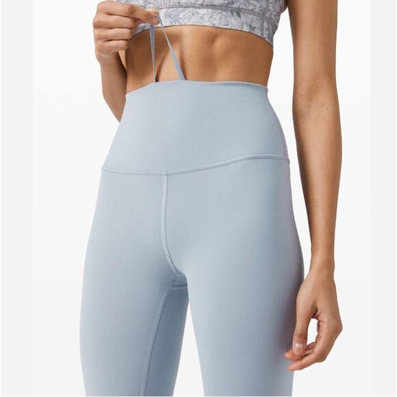 Lululemon Legging Wunder Train High-Rise Crop 21" Chambray XS - Picture 3 of 8